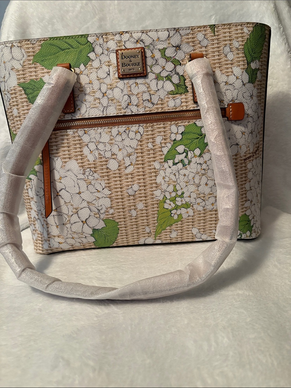 Dooney & Bourke Hydrangea Basketweave Shopper Tote